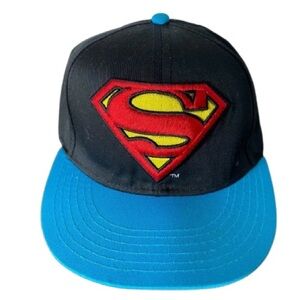 DC Comics Superman Logo SnapBack Cap - Black and Blue